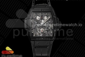 V9F 위블로 스피릿 빅뱅 뚜르비옹 PVD블랙 스켈레톤다이얼 블랙거미스트랩 Spirit of Big Bang Tourbillion PVD V9F Best Edition Skeleton Dial on Black Gummy Strap