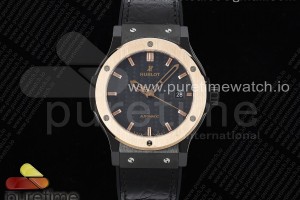 GSF 위블로 클래식퓨전42 세라믹케이스 로즈골드베젤 카본다이얼 블랙거미스트랩 Classic Fusion 42mm Real Black Ceramic GSF 1:1 Best Edition Carbon Dial RG Bezel on Black Gummy Strap SW300