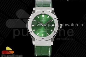 HBF 위블로 클래식퓨전 45미리 그린다이얼 그린거미스트랩 Classic Fusion 45mm SS HBF 1:1 Best Edition Green Dial on Green Gummy Strap A2892