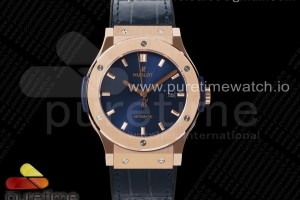 HBF 위블로 클래식퓨전 로즈골드 45미리 블루다이얼 블루거미스트랩 Classic Fusion 45mm RG HBF 1:1 Best Edition Blue Dial on Blue Gummy Strap A2892