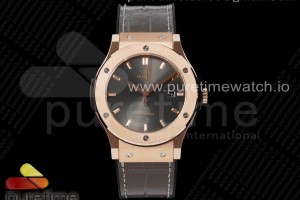 HBF 위블로 클래식퓨전 로즈골드 45미리 그레이다이얼 그레이거미스트랩 Classic Fusion 45mm RG HBF 1:1 Best Edition Brown Dial on Brown Gummy Strap A2892