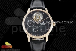 JBF V2 블랑팡 빌예레 뚜르비옹 로즈골드 블랙다이얼 블랙가죽스트랩 Villeret Tourbillon RG Real PR JBF Best Edition Black Dial on Black Leather Strap V2