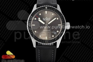 GF V2 블랑팡 피프티패덤즈 43미리 블랙다이얼 블랙캔버스스트랩 Fifty Fathoms Bathyscaphe 43mm SS GF 1:1 Best Edition Black Dial on Sail-canvas Strap A1315 V2
