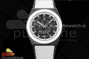 LF V2 제니스 데피 클래식 화이트베젤 화이트스켈레톤다이얼 화이트러버스트랩 Defy Classic LF 1:1 Best Edition White Bezel Skeleton White Dial on White Nylon Strap A2892 V2