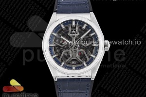 LF 제니스 디파이클래식 스켈레톤블루다이얼 블루거미스트랩  Defy Classic LF 1:1 Best Edition Skeleton Blue Dial on Blue Gummy Strap A2892