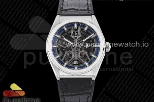 LF 제니스 디파이클래식 스켈레톤블랙다이얼 블랙거미스트랩 Defy Classic LF 1:1 Best Edition Skeleton Blue Dial on Black Gummy Strap A2892