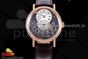 ZF 브레게 트레디션 로즈골드 화이트/그레이다이얼 브라운가죽스트랩 Tradition 7097BB RG ZF 1:1 Best Edition White/Gray Dial on Brown Leather Strap A505