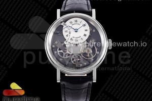 ZF 브레게 트레디션 화이트/그레이다이얼 블랙가죽스트랩 Tradition 7097BB SS ZF 1:1 Best Edition White/Gray Dial on Black Leather Strap A505
