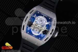 ZF 리차드밀 RM052 스컬티타늄 리얼 투어빌론 스켈레톤다이얼 블랙러버스트랩 RM052 Skull Titanium ZF 1:1 Best Edition Skeleton Dial on Black Rubber Strap NH05A