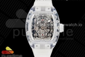 EURF 리차드밀 RM056-02 투어빌론 투명사파이어케이스 스켈레톤다이얼 반투명러버스트랩 RM056-02 Transparent Tourbillon EURF Best Edition Skeleton Dial on Rubber Strap