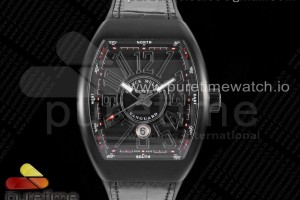 ZF 프랭크뮬러 뱅가드 DLC블랙 블랙다이얼 블랙러버스트랩 Vanguard V45 All Black DLC ZF 1:1 Best Edition Black Dial on Black Rubber Strap MIYOTA 9015