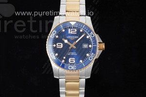ZF 론진 하이드로 콘퀘스트 로즈골드콤비 블루다이얼 스틸브레이슬릿 Conquest SS/RG Blue Ceramic Bezel SS ZF 1:1 Best Edition Blue Dial on SS/RG Bracelet A2824